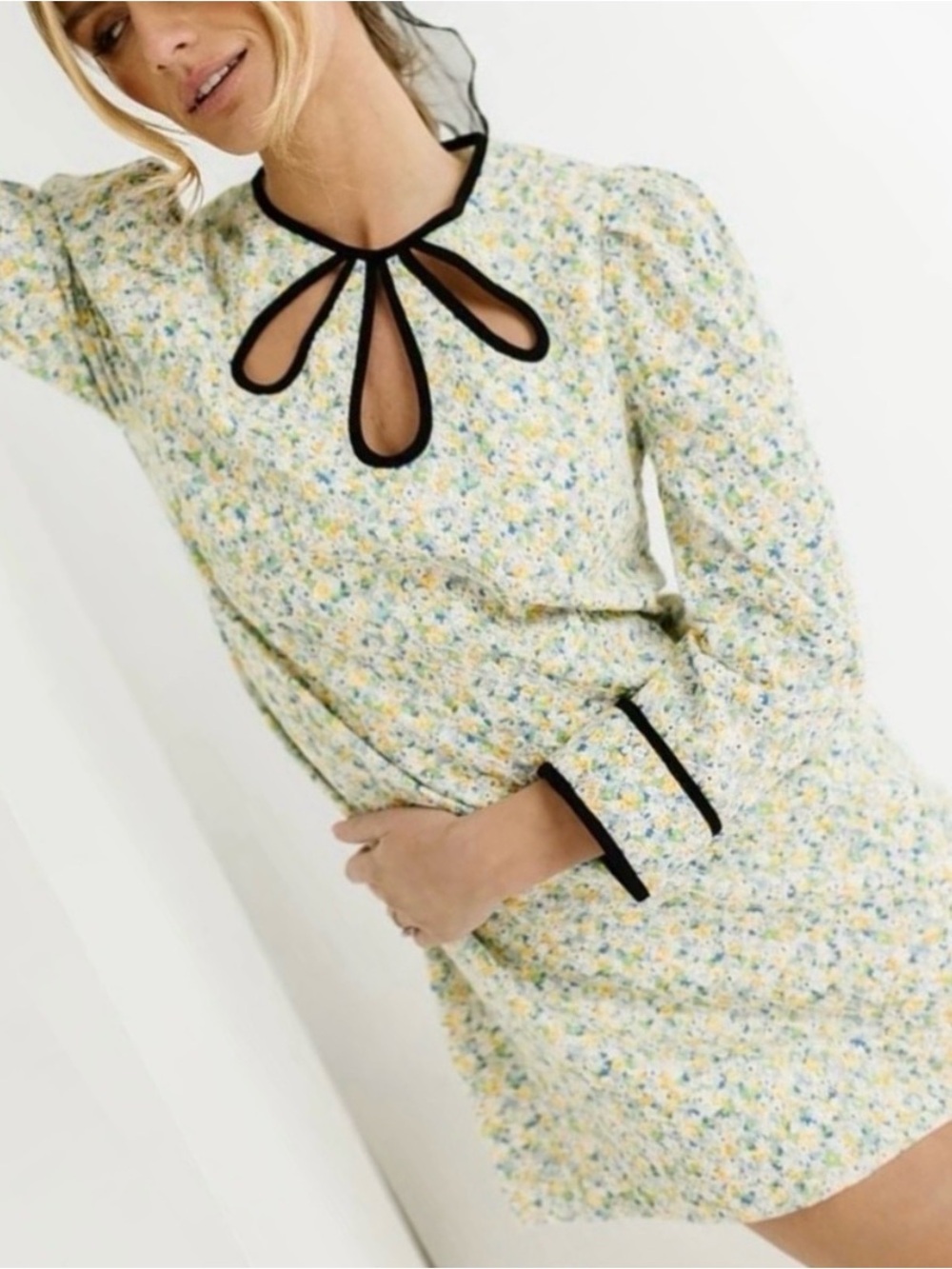 English Factory Floral mini dress